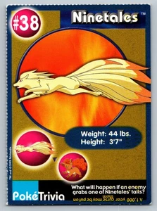 Ninetales #38 Burger King PokeTrivia Pokemon Mewtwo Strikes Back Promo - Picture 1 of 2