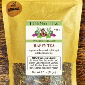 HAPPY TEA - Stimmungsaufhellend, erhebend gegen Depressionen von Master Herbalist 2,5 Unzen. - Bild 1 von 9