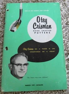 Catálogo Otey Crisman 1971 putters hechos a mano 34 páginas muchas fotos - Imagen 1 de 5