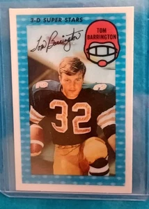 1971 Kelloggs Tom Barrington Football Card #1 ° No Cracks ° Flat ° Clean! Scharf! - Bild 1 von 2