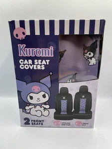 NUEVAS Fundas de Asiento de Coche Kuromi Hello Kitty Duraderas Púrpura Fundas de Asiento Delantero RARAS - Imagen 1 de 9