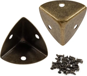 12Pcs Antique Metal Box Corner Protectors, Shelf Edge Protector Decorative, Corn - Picture 1 of 12