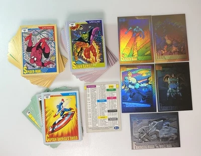 Marvel Universe 1991 serie 2 juego base completo de 162 cartas + los 5 hologramas casi nuevo/m Foto 1 de 4