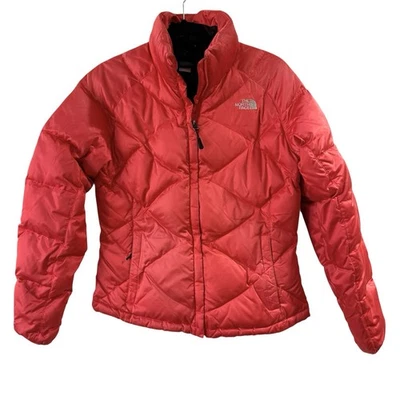 The North Face Puffer 夹克女式 M 粉色羽绒绝缘外套 AZPL TB95 TN95 — 第 1/4 张图片