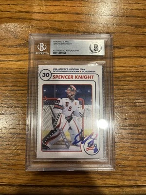 Spencer Knight Team USA NTDP Auto Authenticated Super RARE - Image 1 of 2