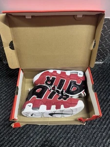 Nike Air More Uptempo GS Bulls Hoops Pack Red White Black 415082 600 Size 6.5Y - Picture 1 of 11