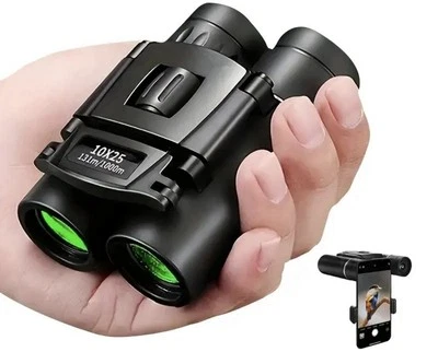 Binoculares con Adaptador de Teléfono y Estuche Impermeable Antiniebla Compacto 10 X 25 Foto 1 de 4