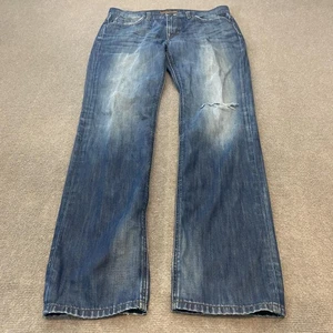 Jeans Joes Para Hombres 34x34 Azul Denim The Brixton Recto Estrecho Y2K Desgastado Desgarro - Imagen 1 de 11
