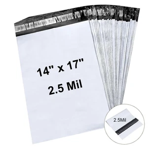 100-1000 14" x 17" Poly Versandtaschen Umschläge Kunststoff Versandtaschen 2,5 Mil - Bild 1 von 8