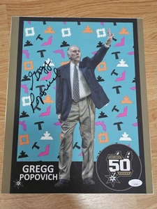 Gregg Popovich San Antonio Spurs signiert 11x14 Leinwand Foto JSA - Bild 1 von 2