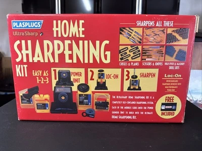 Plasplugs Ultrasharp Home Sharpening Kit for tools, knives, drillbits  w/ video - Image 1 of 4