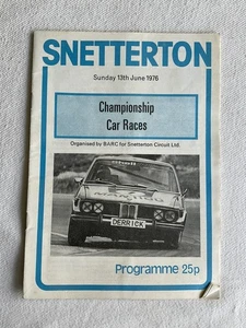 Collectable Vintage “Championship Car Races” Snetterton Programme 13th June 1976 - Picture 1 of 17