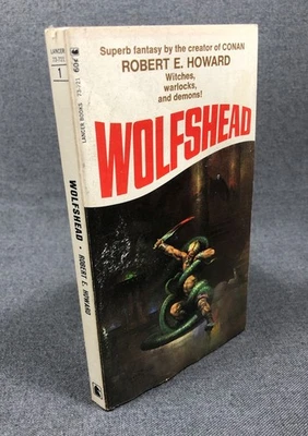 WOLFSHEAD Robert E Howard Lancer 1968 1st Printing Frazetta Horror Stories - Image 1 of 2