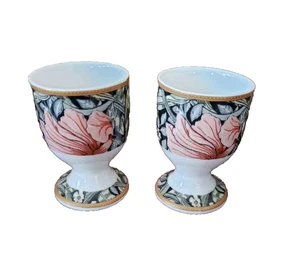 Juego de 2 tazas de huevo Lesser & Pavey William Morris diseño floral de pimpinela - Imagen 1 de 2