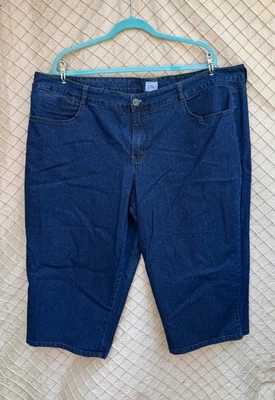 Jeans capri de mezclilla azul elástico estilo 5 bolsillos jms Just My Size 26W para mujer Foto 1 de 2