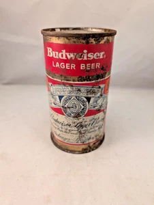 BUDWEISER LAGER BIER FLAT TOP mit FLASCHE AN DER DOSESEITE 50er Jahre - Bild 1 von 8