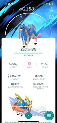 Zacian W/Background Pokemon, PoGo Trade *Read Description*Cheap,Safe and Fast - Image 1 of 2