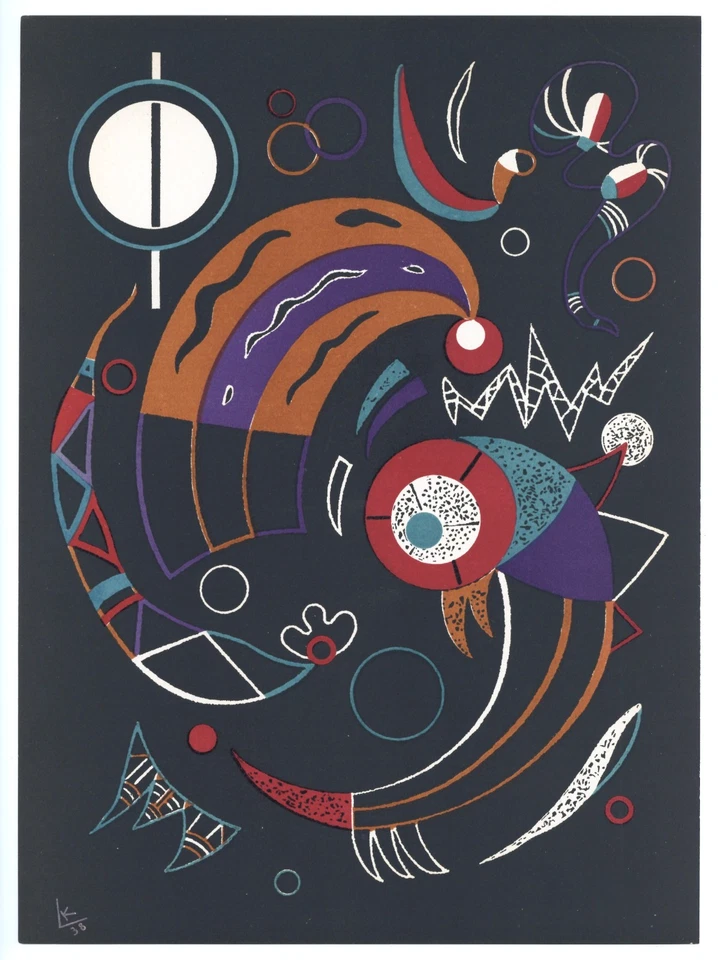 Litografía original Wassily Kandinsky "Cometas" Foto 1 de 1