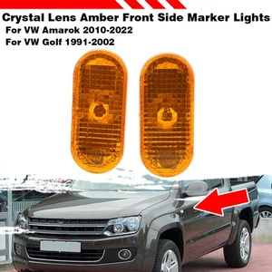 2pcs Amber Flasher Repeater Light Lamp Indicators For VW Amarok 10-22 Golf 91-02 - Picture 1 of 6