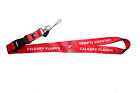 CALGARY FLAMES RED NHL HOCKEY LOGO LANYARD KEYCHAIN PASSHOLDER .. NEW