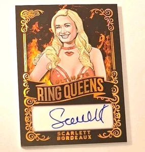 2020 Leaf Ultimate Wrestling Ring Queens Scarlett Bordeaux Autograph WWE Auto - Picture 1 of 2