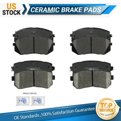 Front Rear Ceramic Brake Pads For 2010-2017 Hyundai Tucson 2011-2016 KIA Cadenza - Image 1 of 4