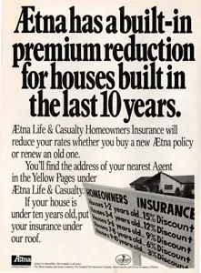 1979 Aetna: Premium Reduction for Houses Vintage Print Ad - Picture 1 of 1