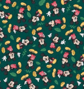 Mickey Traditional Fall Cotton Fabric - Picture 1 of 2