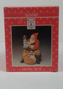 Caja de música de Navidad Schmid Santa 1992 con caja. Funcionando - Imagen 1 de 9