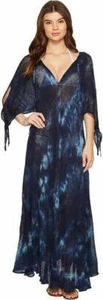 $198 Blue Life St. Barts Caftan Swimsuit Cover Up Maxi Dress XS S yja2925 - Picture 1 of 1