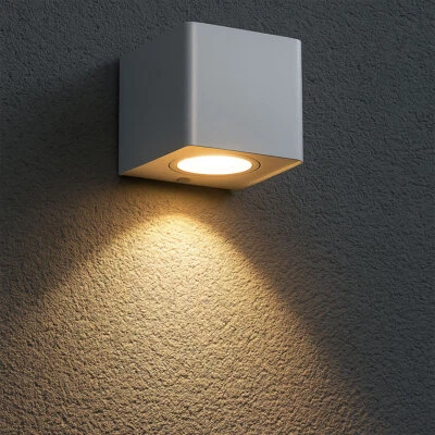 Fassadenleuchte Außenleuchte Wandlampe LED weiß indirekte Beleuchtung H 11,5 cm - Bild 1 von 4