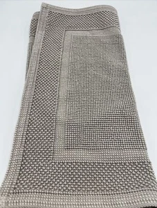 YVES DELORME EDEN Pierre GUEST Mat 20” x 28” 100% Cotton Tan Mat Sand Bath - Picture 1 of 5