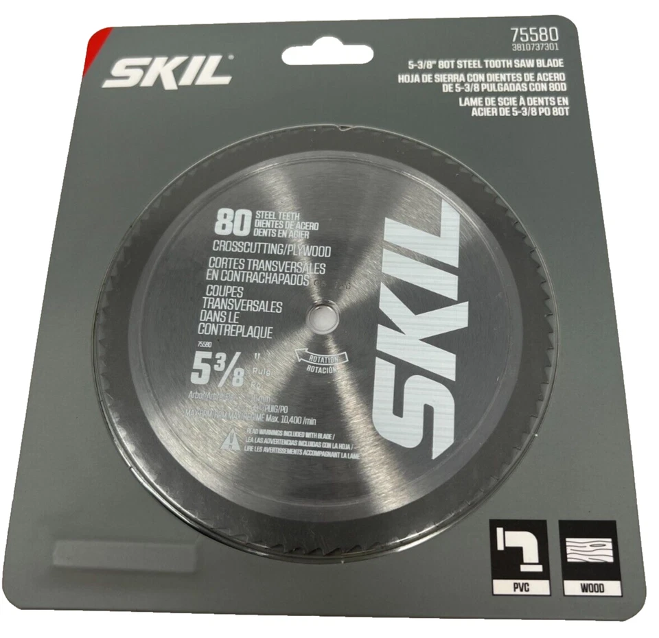 1 Skil 5 3/8" 85-Teeth Flooring Saw Blade for Crosscutting & Plywood 75580