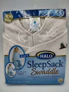 Halo Sleep Sack Swaddle Micro Fleece Blanket Cream Baby 3-6 Mos Embroidered NEW - Picture 1 of 6
