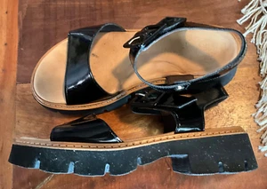 PG PAUL GREEN REGGIE SIZE 5 UK 7.5 US ANKLE STRAP BLACK PATENT - Picture 1 of 7