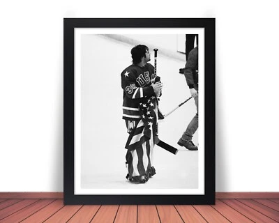 Framed JIM CRAIG Photo Picture 1980 TEAM USA Gold Medal vs Finland 8x10 11x14 W3 - Image 1 of 4