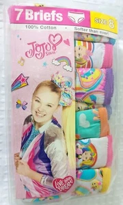 New with tags~ 7-Pack Nickelodeon JO-JO SIWA Girls Cotton Briefs/Panties sz 8 - Picture 1 of 3