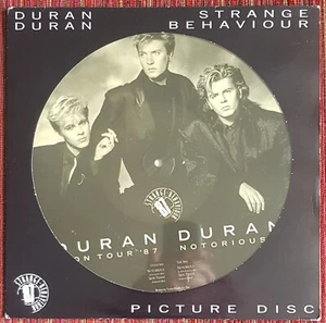 DURAN DURAN STRANGE BEHAVIOR 12 INCH ITALY TOUR SOUVENIR PICTURE DISC VINYL MINT - Picture 1 of 2