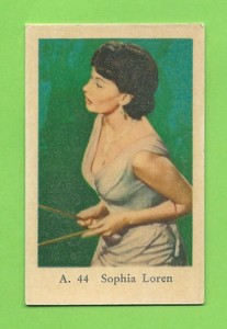 1959 Dutch Gum Card A #44 Sophia Loren