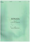 Sonata OP 19 For E flat Alto Saxophone by P Creston, paperback