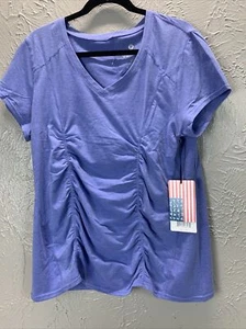 Camisa Deportiva 90 Grade by Reflex Mujer Fruncido Lila Talla Grande 1x. Nuevo con etiquetas - Imagen 1 de 4