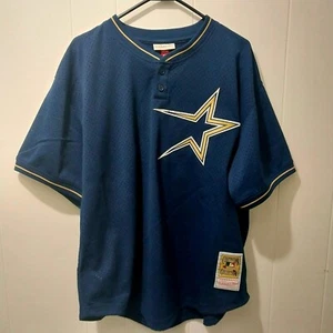 Craig Biggio Houston Astros 97 BP Jersey Mitchell & Ness sz XL Navy & Gold - Picture 1 of 4