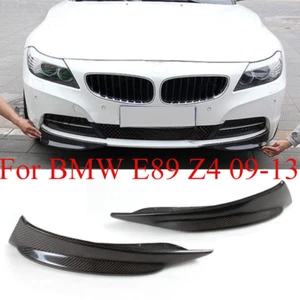 For BMW E89 Z4 09-13 Real Carbon Fiber Front Bumper Splitter Corner Lip Trim - Picture 1 of 7