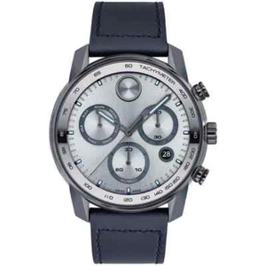 BRAND NEW MOVADO BOLD Verso watch with blue strap and grey dial 3600909 - Picture 1 of 3