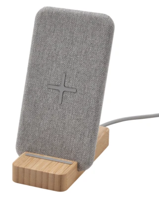 IKEA NORDMARKE Wireless Charger, Charging Pad Bamboo And Textile NORDMÄRKE  NEW - Bild 1 von 4