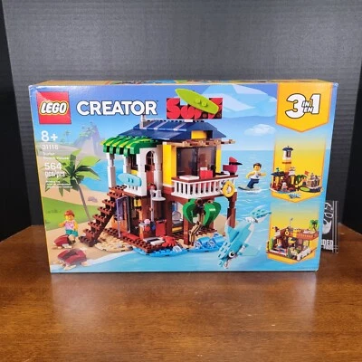 LEGO Creator 3 in1 Surfer Beach House 31118 Building Kit Playset 564pcs New - Image 1 of 4