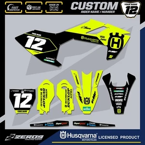 HUSQVARNA 85 MOTOCROSS GRAPHICS PERSONALIZADO MX KIT TC 85 FLEX YEL/NEGRO - Imagen 1 de 7