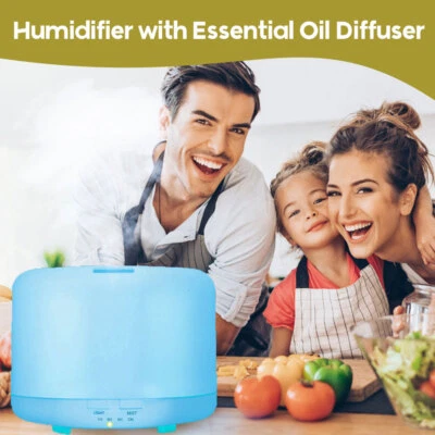 Small Humidifiers For Bedroom, 500ml Quiet Cool Mist Humidifiers For Home Hotel - Image 1 of 4