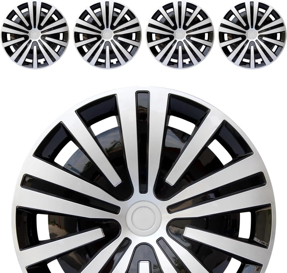 4PC Black and Silver wheel rim cover for R16 Rim，for 2007-2015 Volkswagen Eos - Image 1 of 4