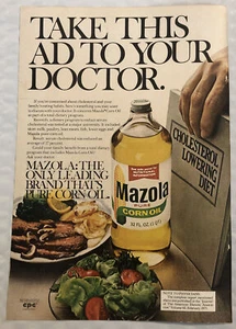Vintage 1976 Mazola Original Print Ad Full Page - Take This Ad To Your Doctor - Bild 1 von 1